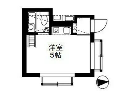 カフーシ蒲田(ワンルーム/3階)の間取り写真