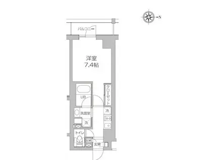 レジディア高円寺(1K/6階)の間取り写真