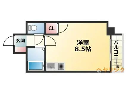 タウンエステート新栄(ワンルーム/2階)の間取り写真