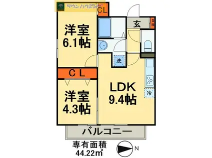 MA-SAKURA II(2LDK/4階)の間取り写真