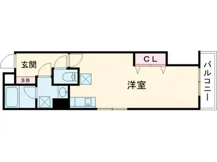 LIVEMAX MOON(ワンルーム/5階)の間取り写真