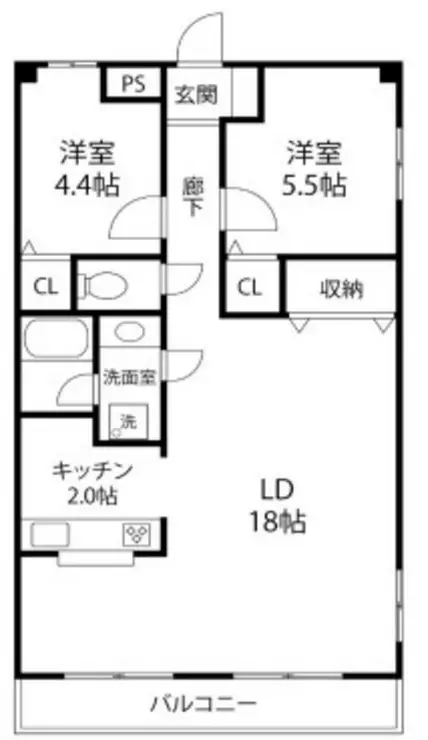 コンフリエ八幡町 2階階 間取り