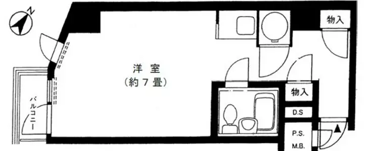 御苑ハイム 6階階 間取り