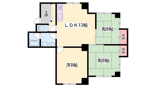 シャルムみつひろ(3LDK/3階)の間取り写真