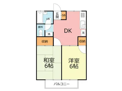 シャトレーマツヤ(2DK/1階)の間取り写真