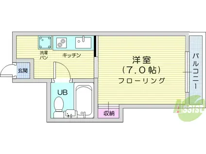 JBS第二萬栄ビル(1K/5階)の間取り写真