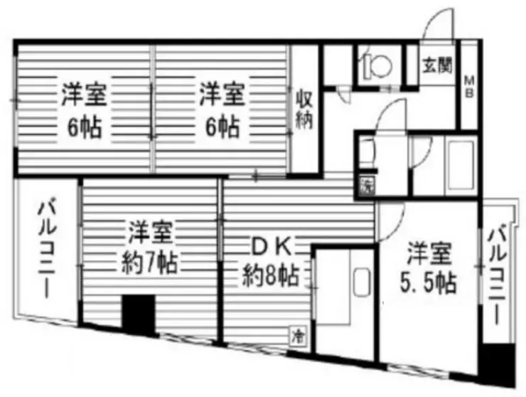 ベルメゾン池袋 3階階 間取り