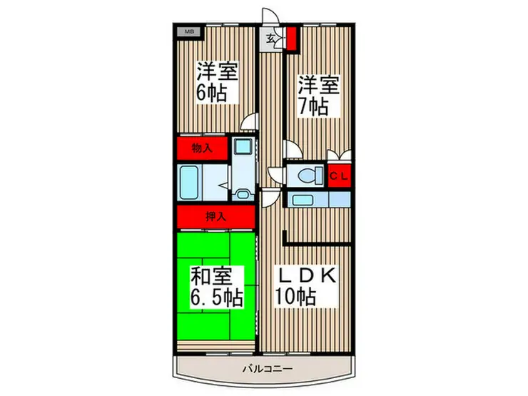 ウィーブ北町 2階階 間取り