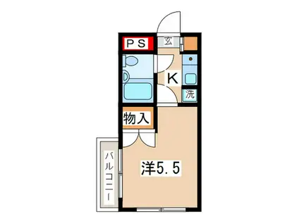 モンテ・リサイア淵野辺(1K/3階)の間取り写真