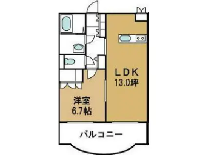 パークレジデンス(1LDK/2階)の間取り写真