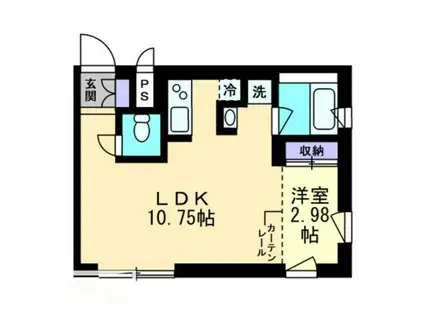 コリドールナカノ(1LDK/1階)の間取り写真