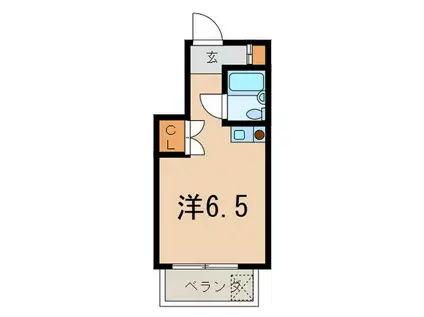 カーサ・ムライ(ワンルーム/3階)の間取り写真