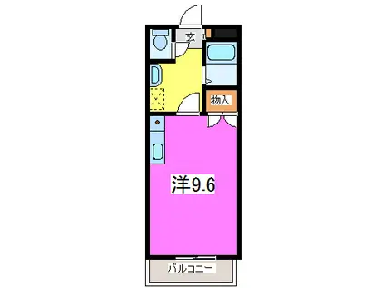 ニューダイシンビル(ワンルーム/2階)の間取り写真