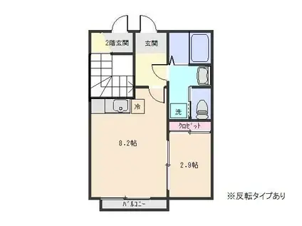 コンシェルジュライフ A棟(1SK/1階)の間取り写真