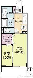 WORVE吹田江坂(2K/9階)の間取り写真