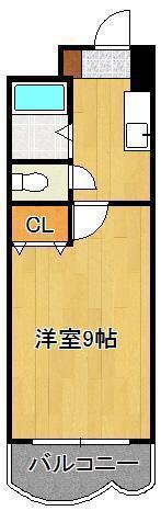 ロイヤルトレンディ(1K/6階)の間取り写真
