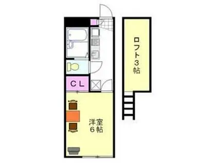 レオパレスエスペーロ(1K/2階)の間取り写真