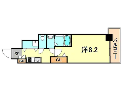 SPコート神戸 旧レジデンス神戸BIVIO(1K/10階)の間取り写真