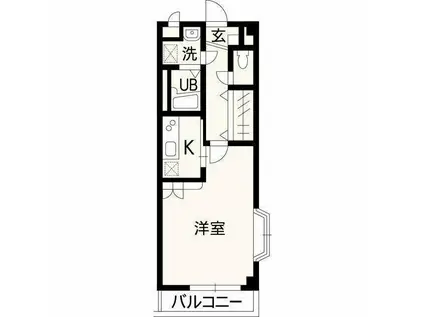 タサキヒルズC(1K/1階)の間取り写真