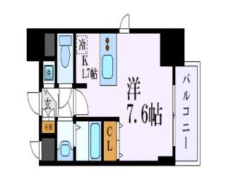 プレサンス名古屋駅前グランヴィル(1K/4階)の間取り写真