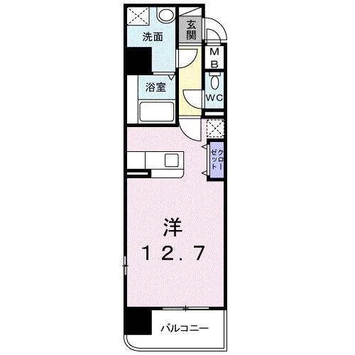 デイドリーム(ワンルーム/1階)の間取り写真