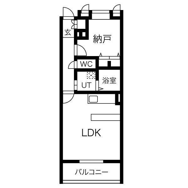 グラン スイートアイ(1LDK/1階)の間取り写真