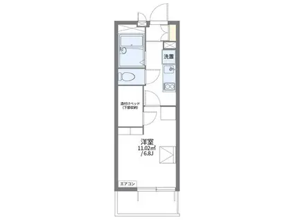 レオパレス加島駅ダイレクトI(1K/1階)の間取り写真