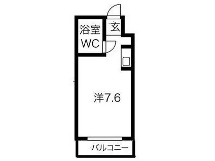 ラ・トゥール御替地(ワンルーム/2階)の間取り写真