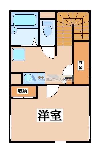 レオネクストカレン(1K/2階)の間取り写真