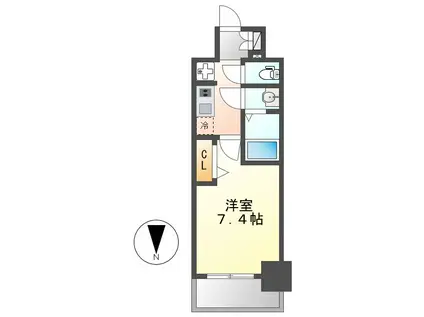 プレサンスジェネ新栄町駅前 葵(1K/11階)の間取り写真