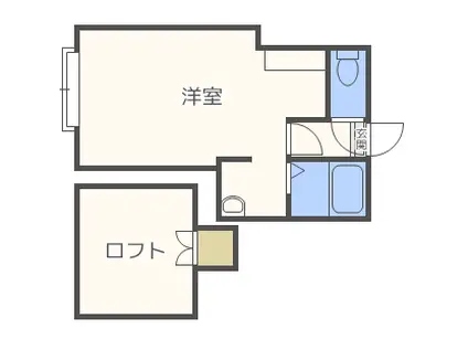 リバータウン(1K/3階)の間取り写真