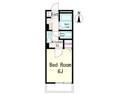 モンテローゼ中野(1K/2階)の間取り写真