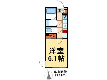 レオネクストアドラブール千寿(1K/3階)の間取り写真