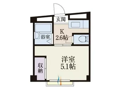 BCASA相模大野RE-BORN(1K/1階)の間取り写真