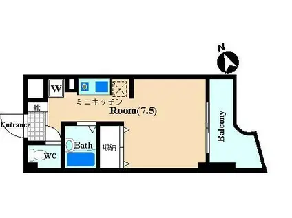 ルミナス大門(ワンルーム/3階)の間取り写真