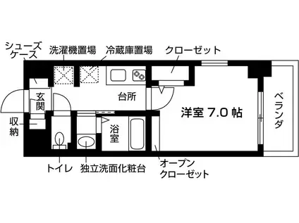 NDG 九産大前 BY NUDGEONE(ワンルーム/7階)の間取り写真