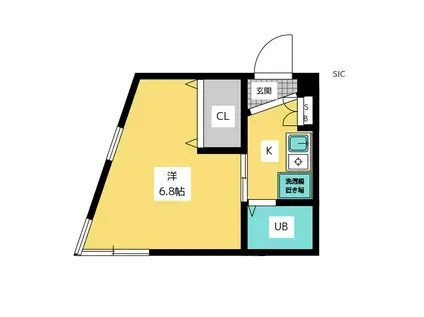 サティ南阿佐ケ谷(1K/1階)の間取り写真