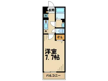 リブリ・さがみはら(1K/2階)の間取り写真