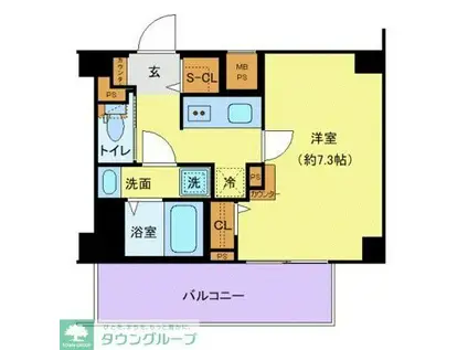 クレヴィスタ綾瀬II(1K/8階)の間取り写真