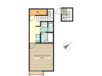 レオパレスパサージュII(1K/2階)の間取り写真