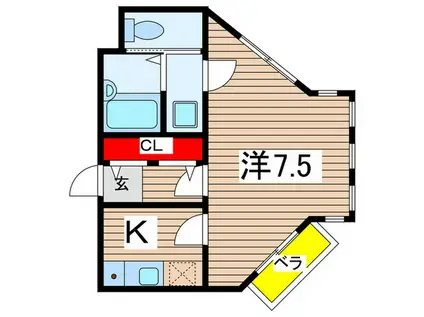 THE・STANHOPE21(1K/2階)の間取り写真
