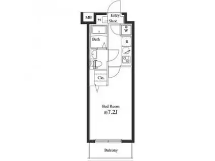 レグラス荏原中延(1K/4階)の間取り写真