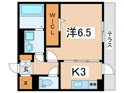 TOREBINA AYAKA(1K/1階)の間取り写真