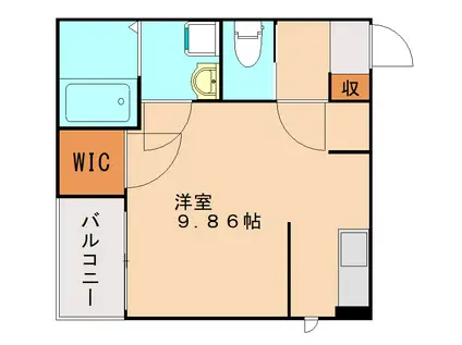 BRAVE BASE 陣原東(ワンルーム/1階)の間取り写真