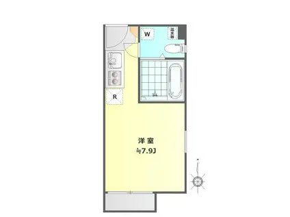 ランドレジデンス渋谷(ワンルーム/4階)の間取り写真