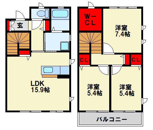 メゾン白岩 (3LDK/1階)の間取り写真
