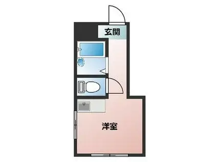 サニーヒル(1K/2階)の間取り写真