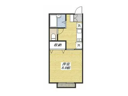 メゾネットケーエス(1K/2階)の間取り写真