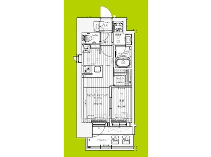 レオンヴァリエ長堀通(1LDK/10階)の間取り写真