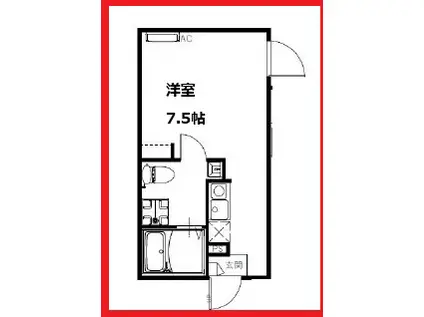 RSC竹ノ塚(ワンルーム/3階)の間取り写真